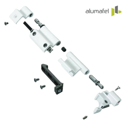 Kit bisagras oscilobatiente derechas ALUMAFEL 3040.701 blanco – Ribanta 4 premontado ventana aluminio OB
