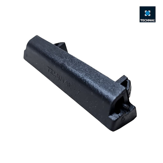Detalle deflector corredera TECHNAL T1372 negro, Topaze GB/GBi