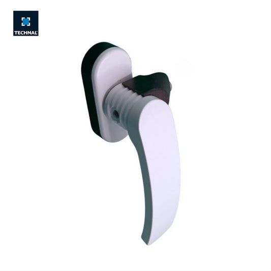 Maneta presión reversible TECHNAL T3056 blanca – apertura exterior 43 mm ventana puerta Topaze FB aluminio