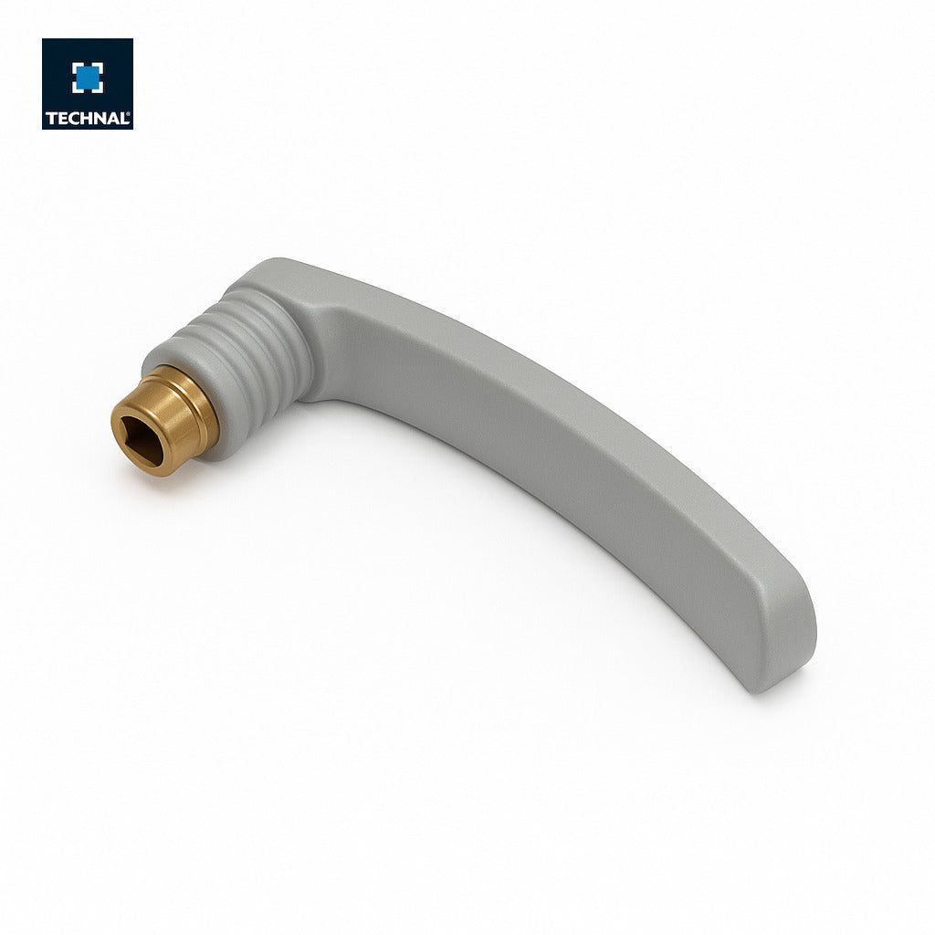 Removable curved handle TECHNAL T3077 RAL7035 grey, Topaze FB
