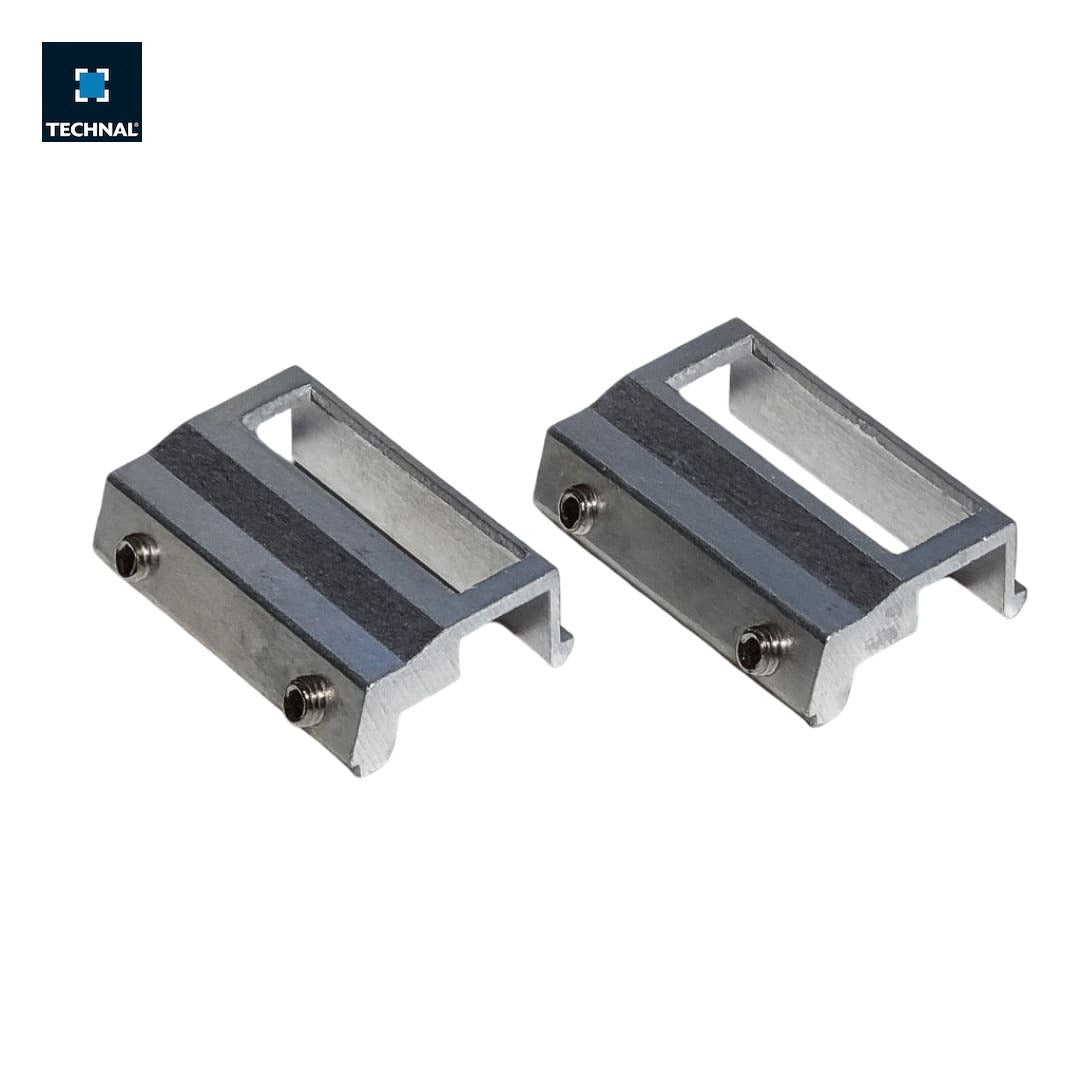 Door frame keep set TECHNAL T3222, pack 2, Topaze FB
