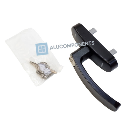Maneta con llave batiente TECHNAL (Color: Negro base)