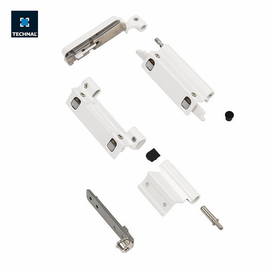 Bisagra oscilobatiente regulable TECHNAL T940023 blanca, Soleal FY55/65/75