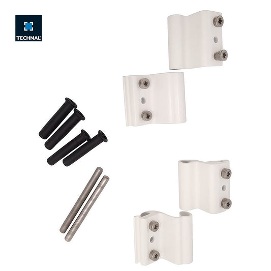 Bisagra 2 cuerpos regulable TECHNAL T940025 blanca, pack 2 uds, Soleal FY