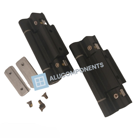 Bisagra 3 cuerpos  apertura batiente TECHNAL (Color: Negro R9005.330) (Pack: 2 unidades)