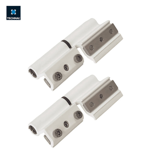 Bisagra estándar TECHNAL TCF019 blanca, pack 2 uds, ventana batiente Saphir FX/FXi, N'Épure, Unicity