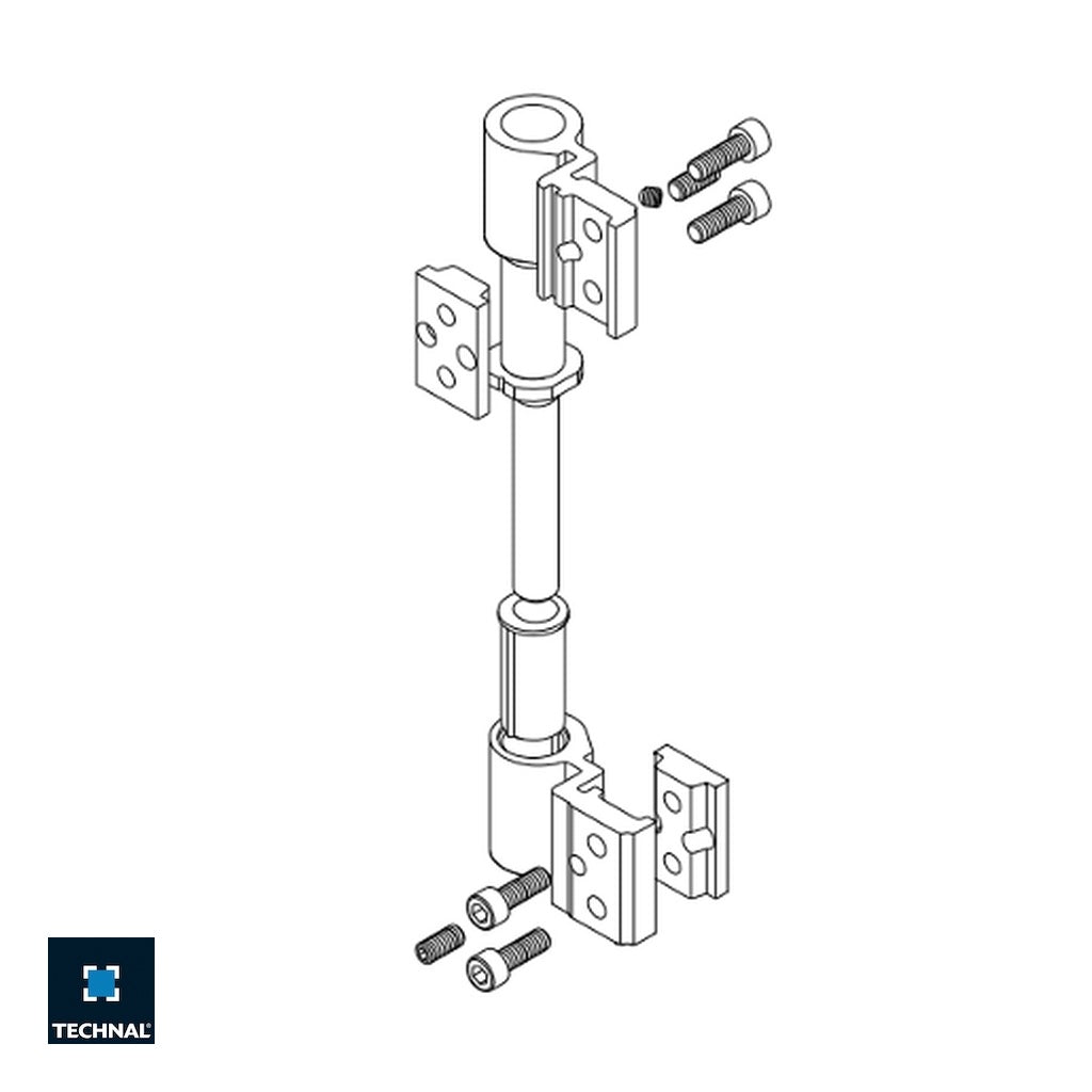 TCP014 Bisagra con ranuras TECHNAL (Pack: 2 unidades)