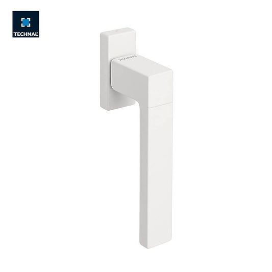 Maneta recta TECHNAL TCZ61000 blanca – roseta cuadrada cuadradillo 7 mm batiente oscilobatiente Soleal FY FZ NexT GY