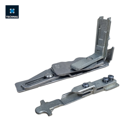 Detalle articulación inferior TECHNAL TFZ60000, herraje oculto Soleal FY NexT