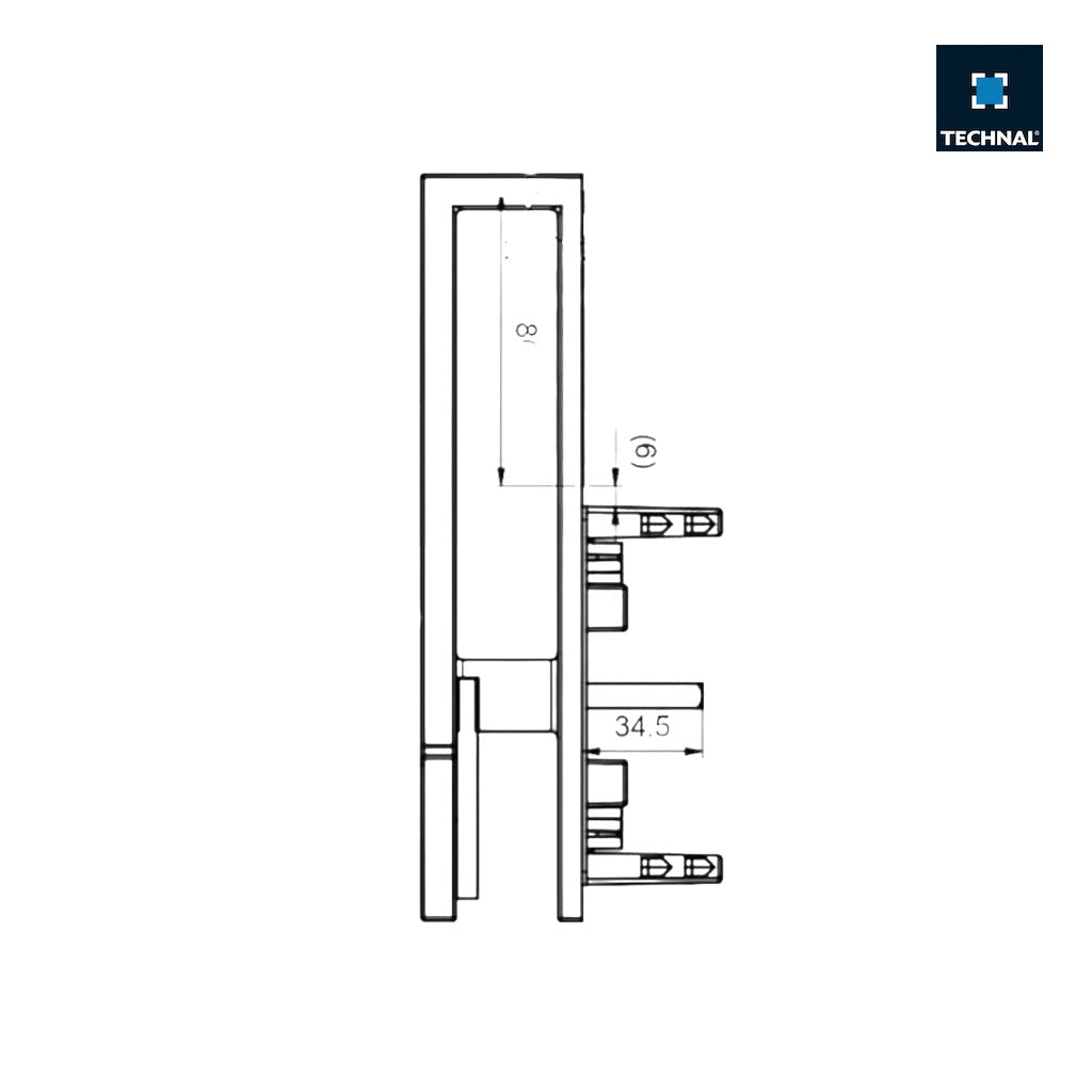 TGY3606 TECHNAL Minimalist Square Pull Handle