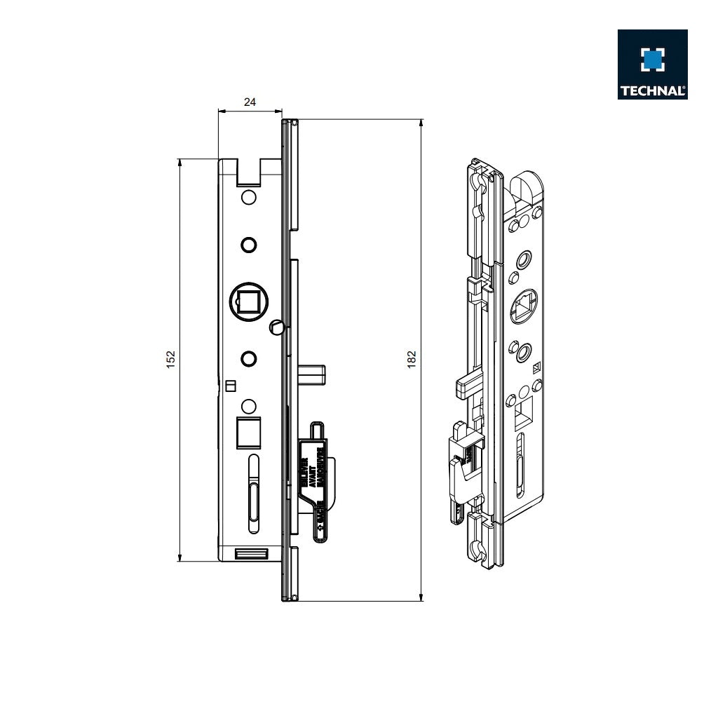 TGY3700 Fermeture 1 point TECHNAL