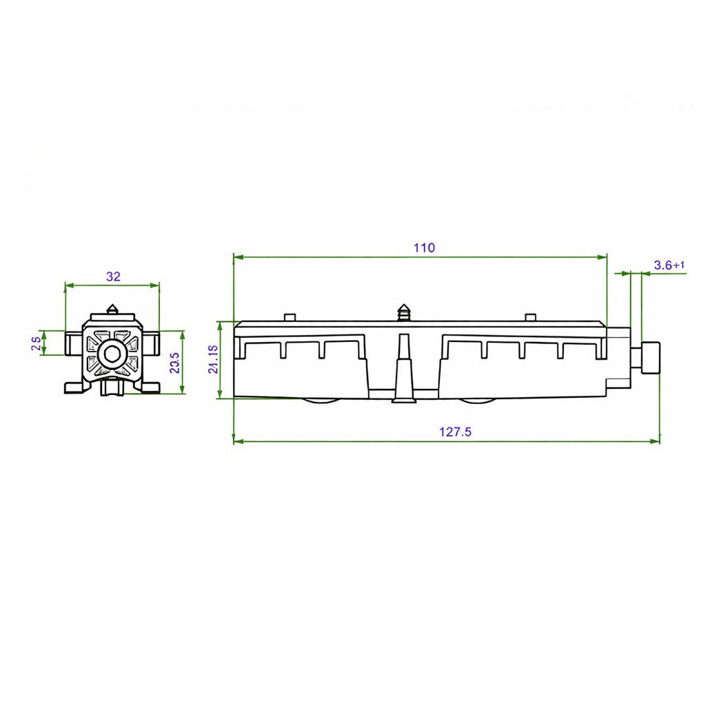 TGY3872 Rodamiento doble regulable inox TECHNAL
