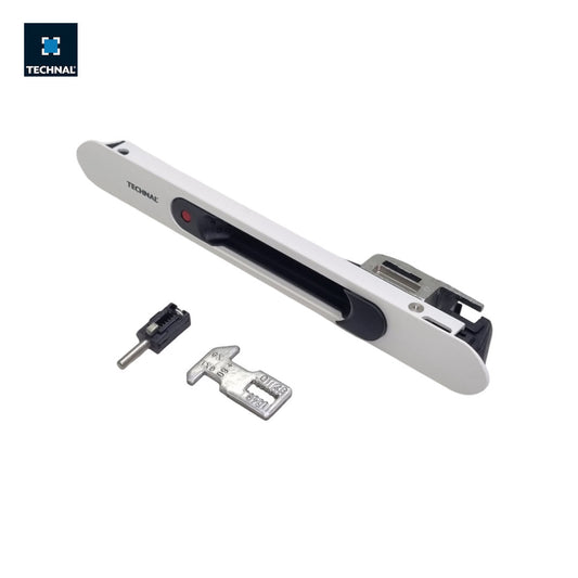 Cierre simple TECHNAL TKG001 blanco, corredera Saphir GX/GXi, Topaze GB+