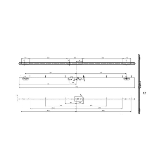 TPY6008 TECHNAL 3 locking points striker plate