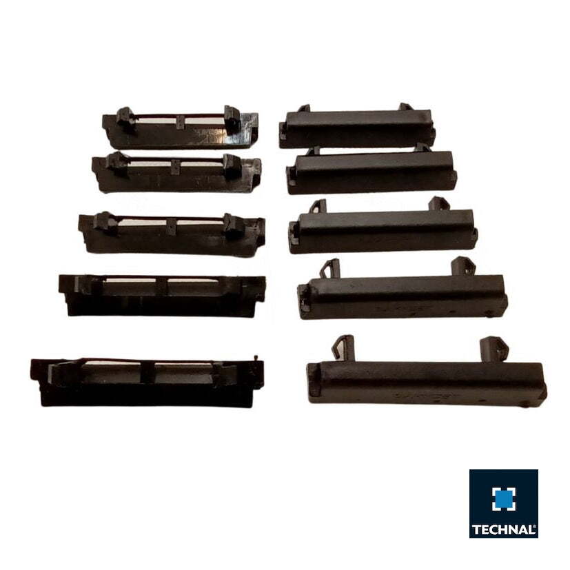 Sliding baffle TECHNAL T1372 black, pack 10, Topaze GB/GBi