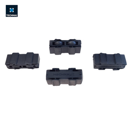 Polyamide double roller TECHNAL T1957, pack 4, Topaze GB