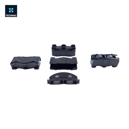 Double polyamide roller TECHNAL T2952 black, Topaze GB/GM