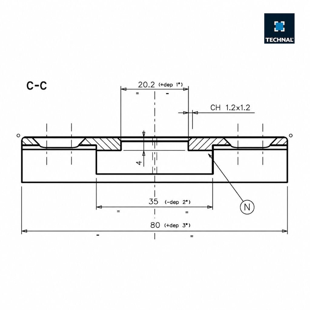 Section drawing keep TECHNAL T3066, sliding Topaze GB