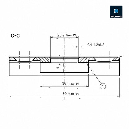 Section drawing keep TECHNAL T3066, sliding Topaze GB