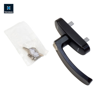 Lockable casement handle TECHNAL T3249 black, Topaze FB