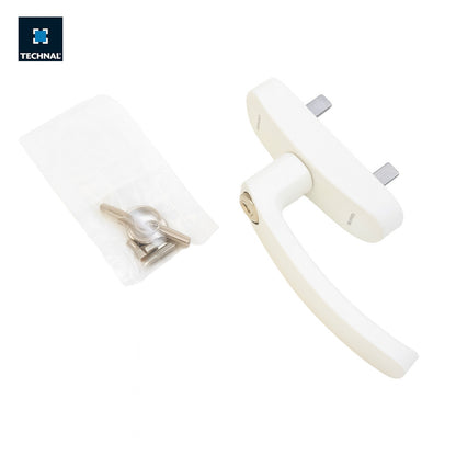 Lockable casement handle TECHNAL T3249 white, Topaze FB