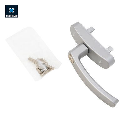 Lockable casement handle TECHNAL T3249 silver, Topaze FB