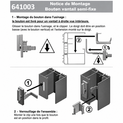 T641003 Verrou semi-fixe TECHNAL
