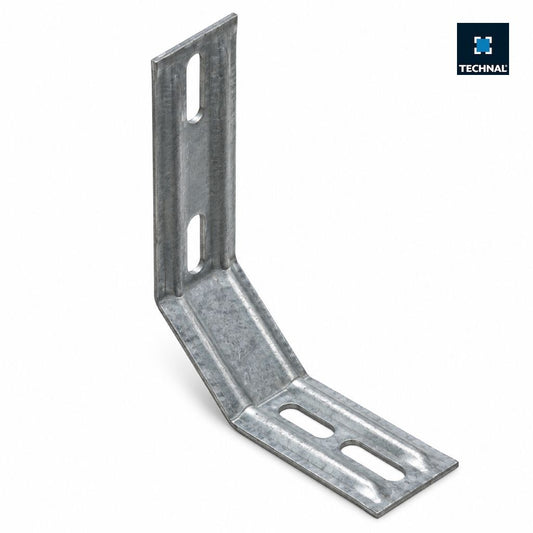 Patte de fixation TECHNAL T700014 en acier galvanisé pour isolation 120/160 mm