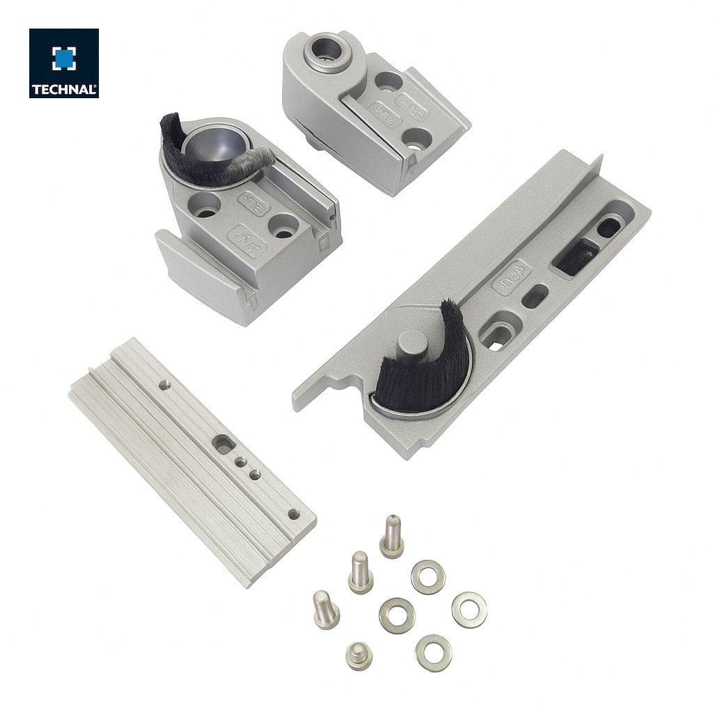 Right hand pivot hinge set TECHNAL T7951 silver, Titane PH
