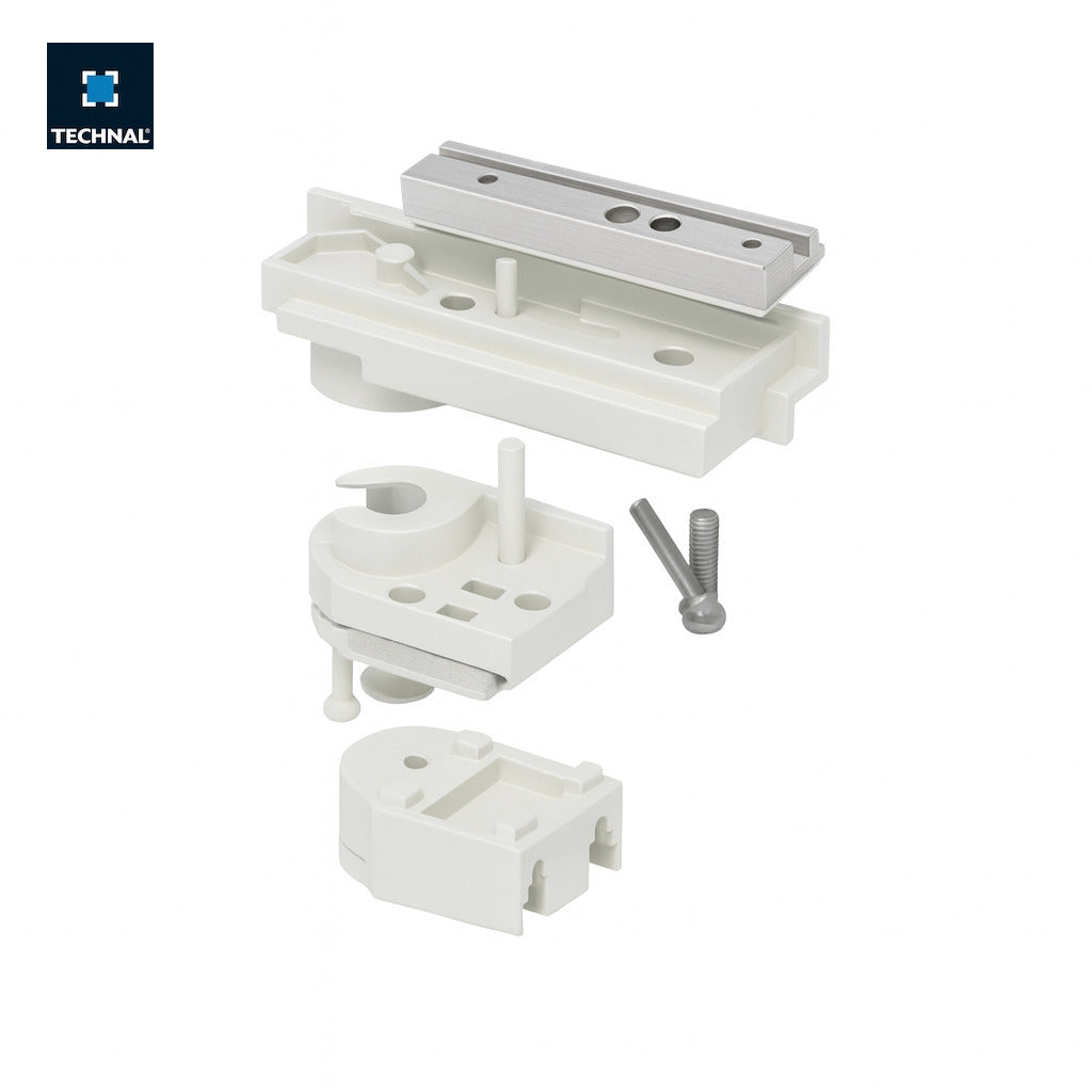 Left hand pivot hinge set TECHNAL T7952 white, Titane PH door