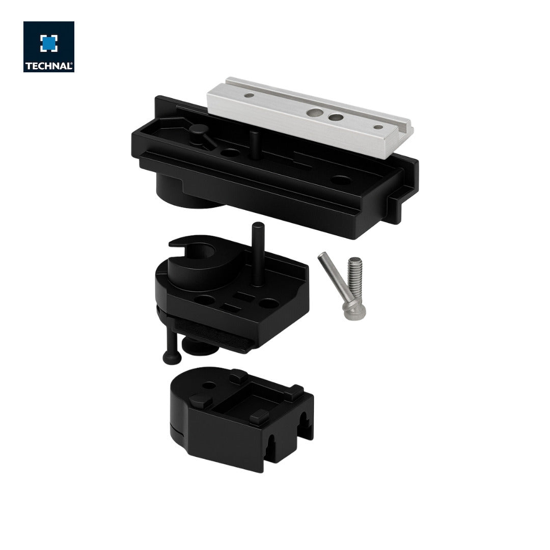 Left hand pivot hinge set TECHNAL T7952 black, Titane PH door