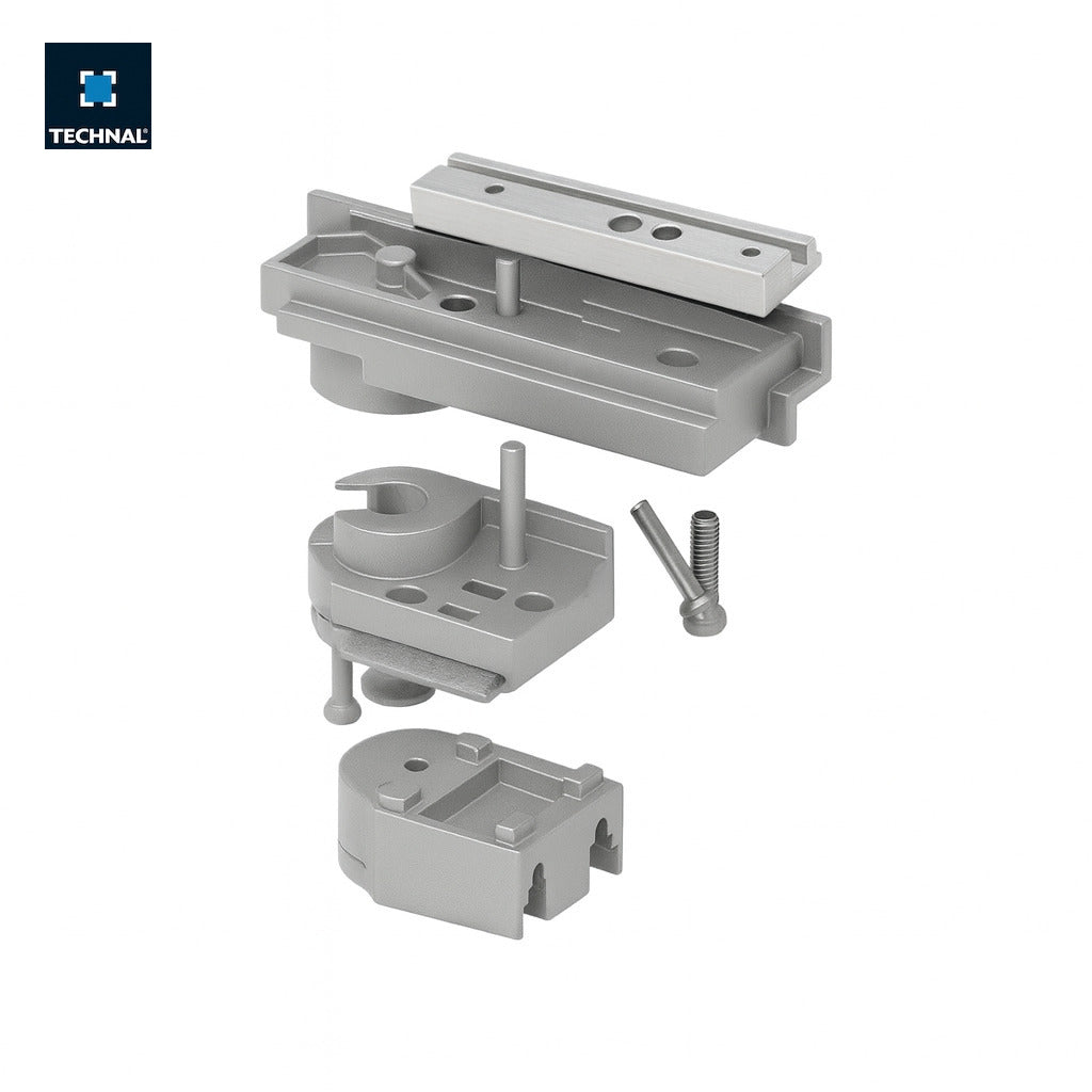 Left hand pivot hinge set TECHNAL T7952 silver, Titane PH