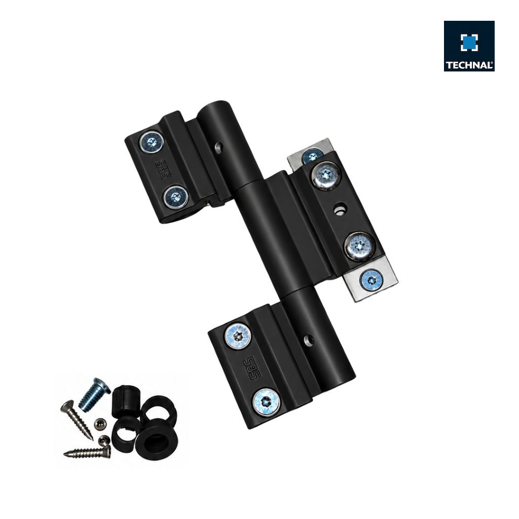 TECHNAL T910003 150kg hinge in black, Soleal PY door