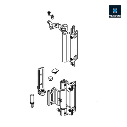 T940011 Bisagra OB/BO TECHNAL (Bisagra inferior y superior)