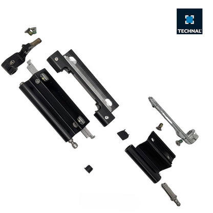 Tilt and turn hinge TECHNAL T940011 black, Soleal FY55/65/75