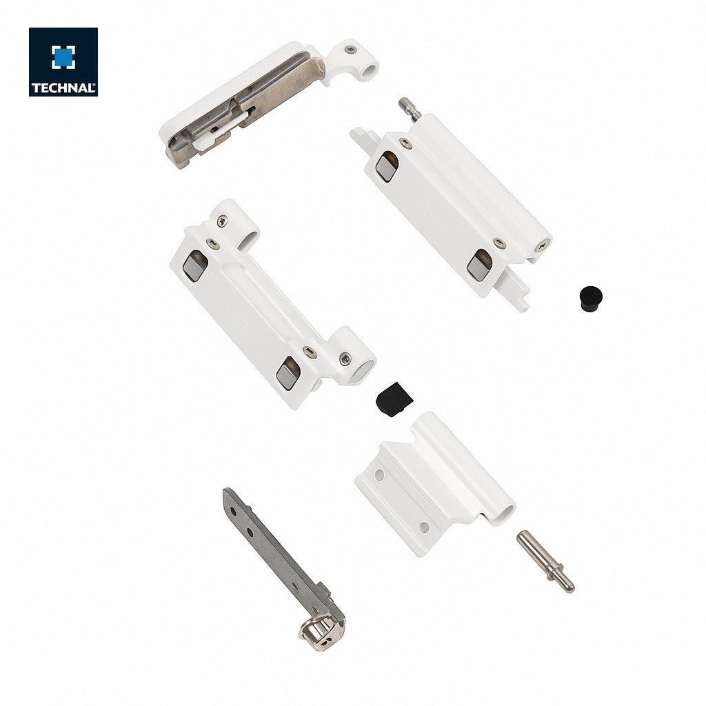 Adjustable OB hinge TECHNAL T940023 white, Soleal FY55/65/75