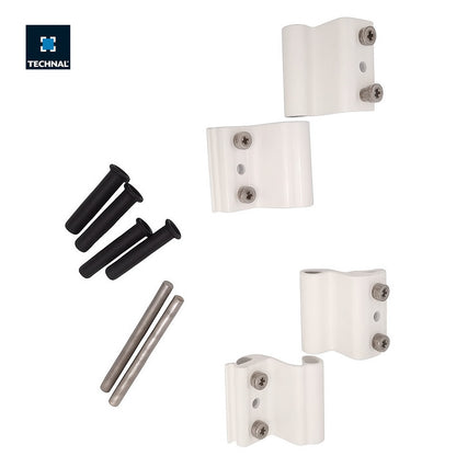 2-part adjustable hinge TECHNAL T940025 white, pack 2, Soleal FY