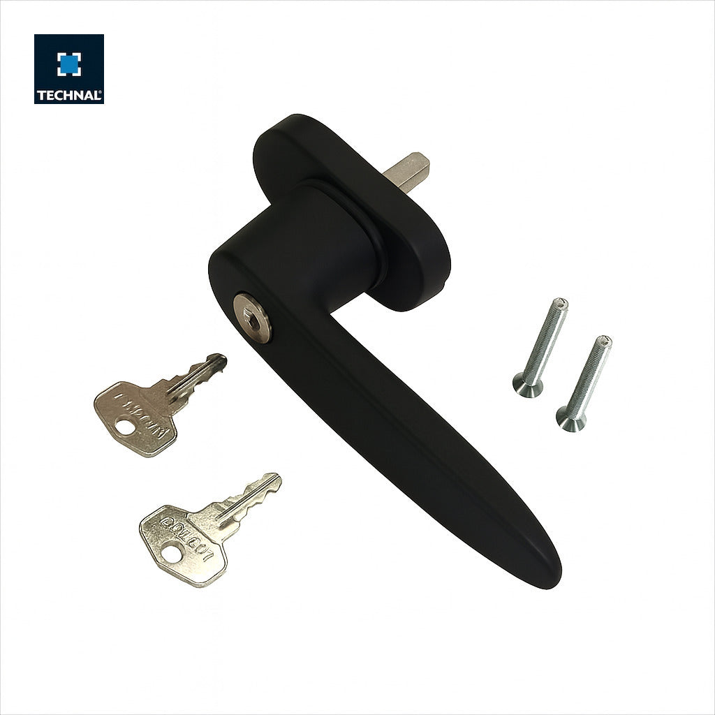 Lockable window handle TECHNAL T960002 black, Soleal FY