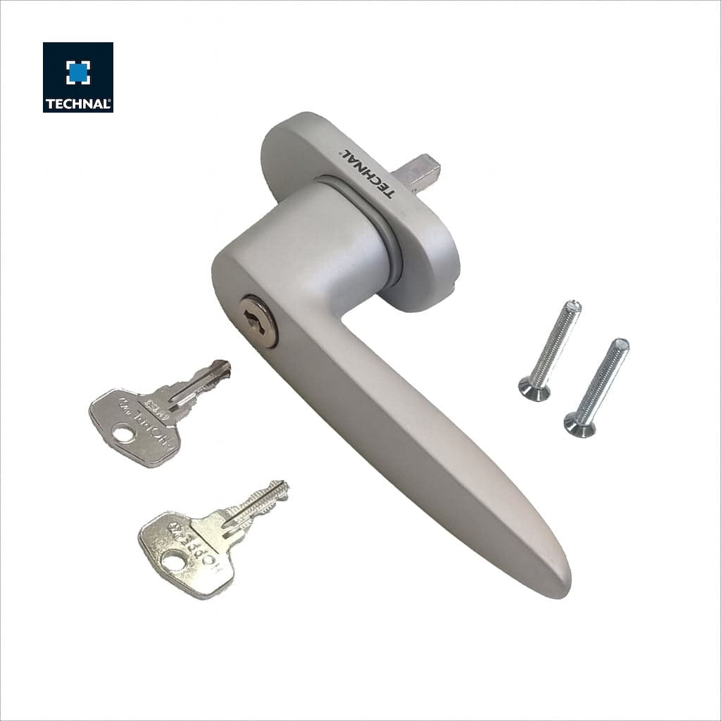 Lockable window handle TECHNAL T960002 silver, Soleal FY