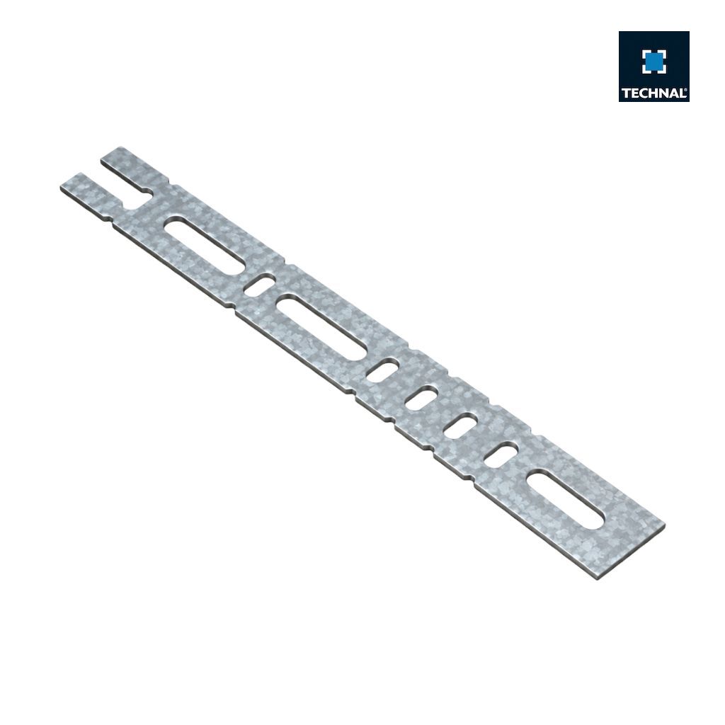 Patte de fixation plate TECHNAL TB230 pour l’ancrage inférieur de portes battantes et coulissantes