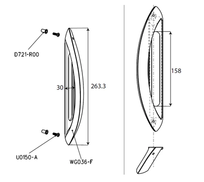 TCG017 TECHNAL Handle with thumb