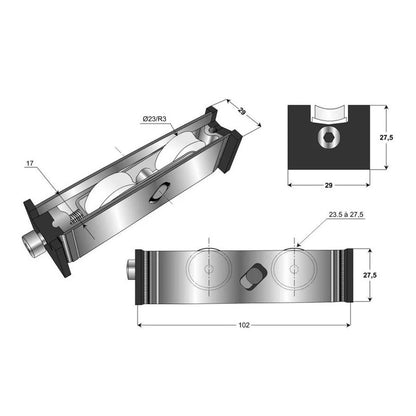 TCG058 Rodamiento doble TECHNAL