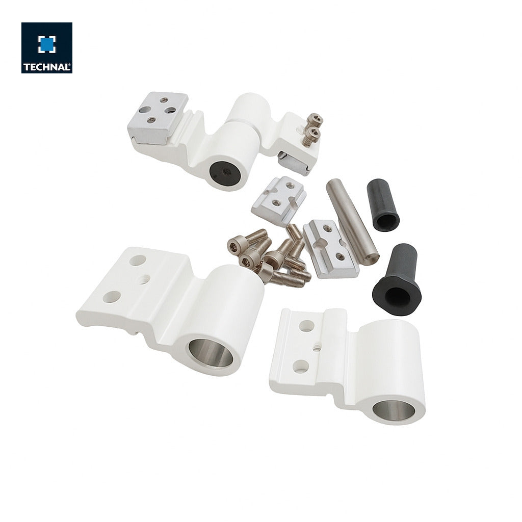 Slotted hinge TECHNAL TCP014 white, pack 2, door Topaze PB