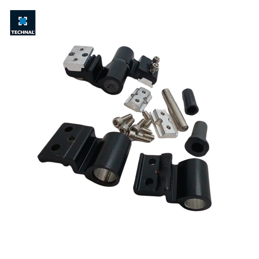 Slotted hinge TECHNAL TCP014 black, pack 2, door Topaze PB