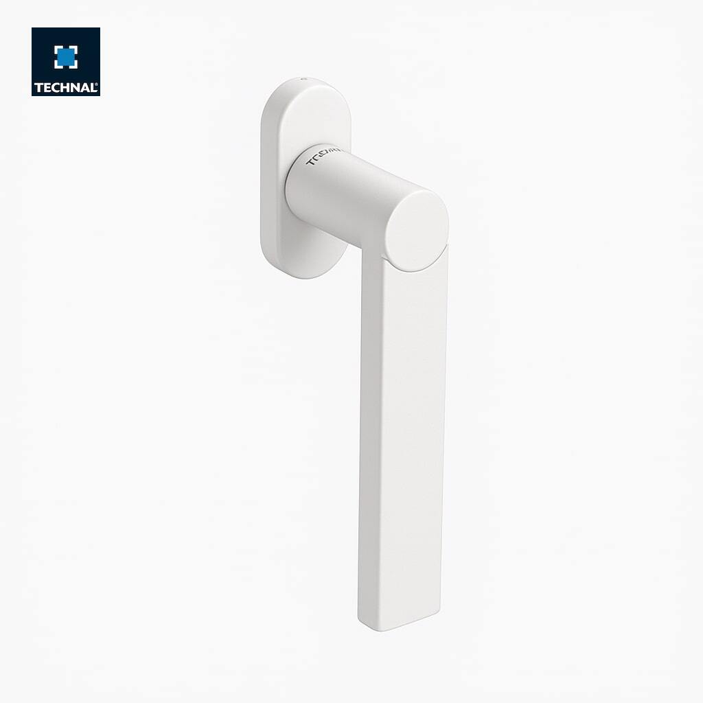 Round handle TECHNAL TCZ61001 white, 7mm spindle, Soleal FY