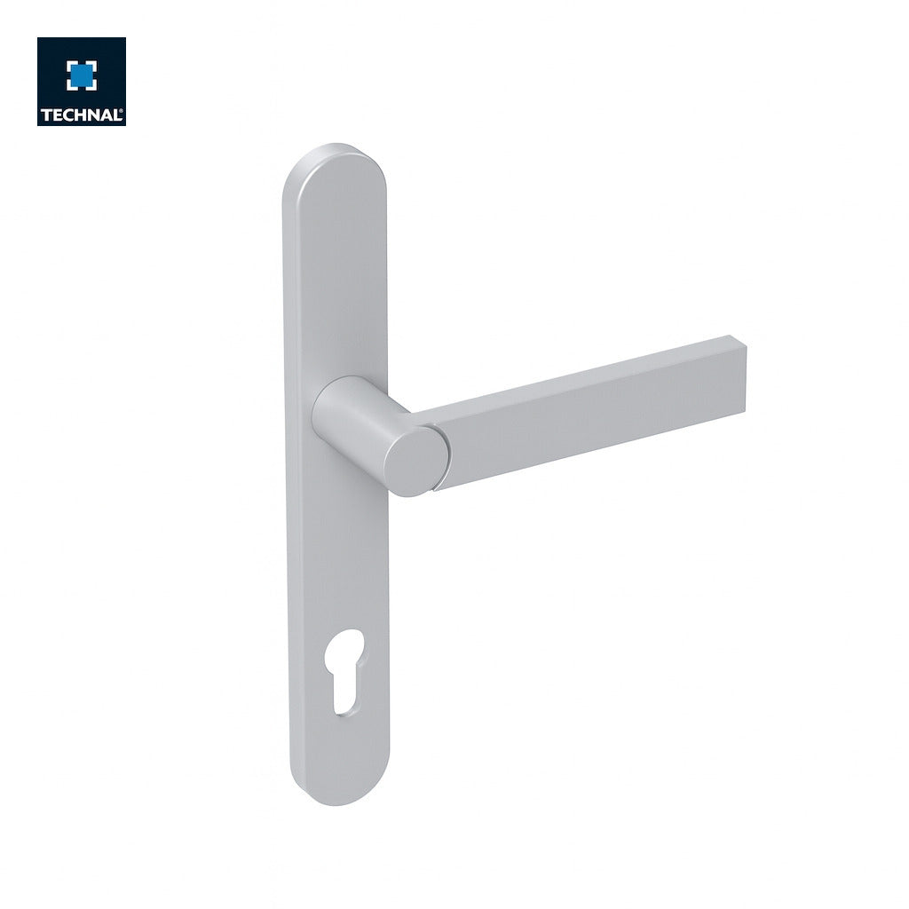 Door handle Selection backplate TECHNAL TCZ61090 silver, Ambial PW