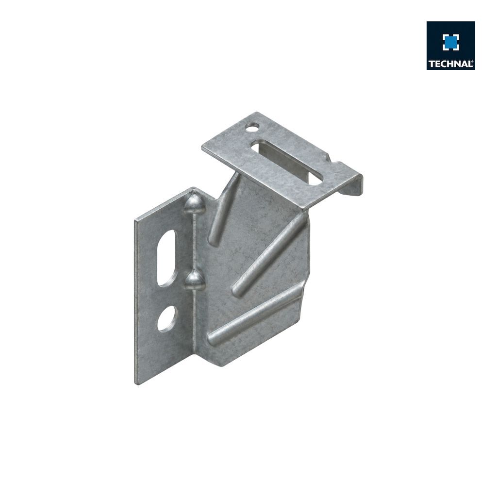 Patte de fixation TECHNAL TGY3725 en acier galvanisé, dimensions 70 x 100 mm