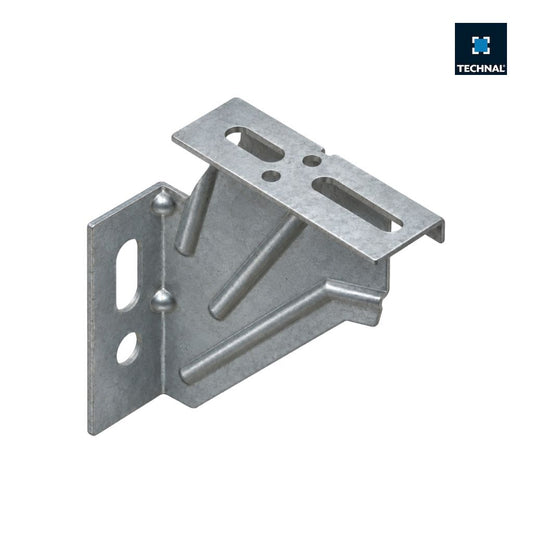 Patte de fixation TECHNAL TGY3727 en acier galvanisé, dimensions 100 x 100 mm