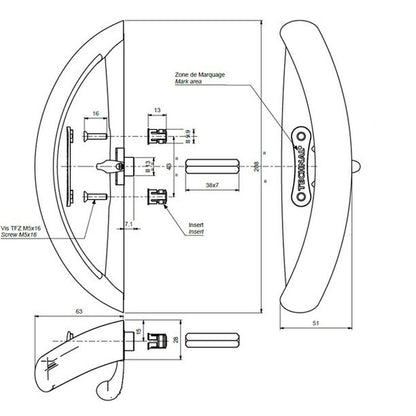 TGY6004 TECHNAL Round pull handle