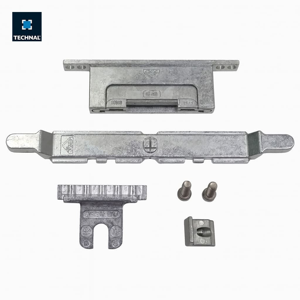 Mecanismo oscilobatiente TECHNAL TKF082 – kit completo ROL 26 acero para Saphir FX FXi N'Epure Unicity